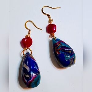 Colorful Swirl Drop Earrings